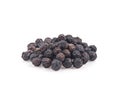 Black pepper spice on white background