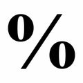 Black percent symbol