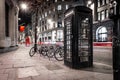 Black phone booth in London