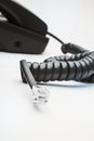 Black phone cord Royalty Free Stock Photo