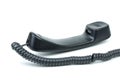Black phone handset Royalty Free Stock Photo