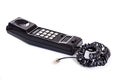 Black phone handset Royalty Free Stock Photo