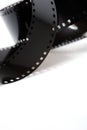 Black photo film isolated on white background Royalty Free Stock Photo