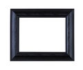 Black photo frame isolated on a white background Royalty Free Stock Photo