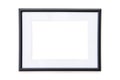 Black Photo Frame Mock-Up on a white wall - Landscape Royalty Free Stock Photo