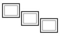 Black photo frame set Royalty Free Stock Photo