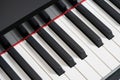 Black piano close-up