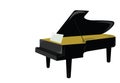 Black piano, illustration, vector