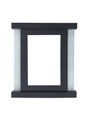 Black picture frame with glass decoration Royalty Free Stock Photo