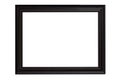 Black picture frame isolated on white background.