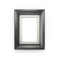 Black picture frame isolated on white Royalty Free Stock Photo