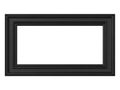 Black picture frame isolated on white background Royalty Free Stock Photo