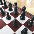 Black pieces of chess war game