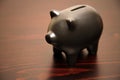 Black piggy bank Royalty Free Stock Photo