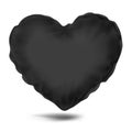 Black Pillow Heart