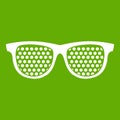 Black pinhole glasses icon green