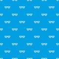 Black pinhole glasses pattern seamless blue