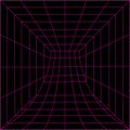 Black and pink color Grid background. Mesh of distorted dynamic lines. Abstract geometric pattern. Royalty Free Stock Photo