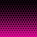 Black pink halftone triangles pattern. Abstract geometric gradient background. Vector illustration Royalty Free Stock Photo