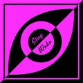 A black and pink square logo design to symbolize the concept of being woke to the injustices and prejudices in the world Royalty Free Stock Photo