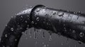 The Leaking Black Pipe.AI generated image Royalty Free Stock Photo