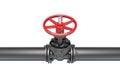 Black pipe with valve