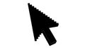 Black Pixelated Mouse Cursor Icon Royalty Free Stock Photo