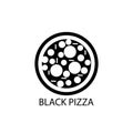 black pizza logo vector