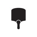 Black pizza peel silhouette logo design template