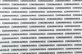 Black plain text on white paper about coronavirus outbreak. Coronavirus Royalty Free Stock Photo