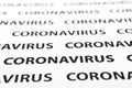 Black plain text on white paper about coronavirus outbreak. Coronavirus Royalty Free Stock Photo