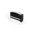 Black plastic automatic stamp for documents isolated on white background Royalty Free Stock Photo