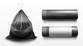 Black plastic bag for trash, garbage and rubbish Royalty Free Stock Photo