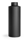Black plastic bottle lotion isolated Royalty Free Stock Photo