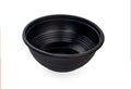 Black plastic bowl food for microwave Royalty Free Stock Photo