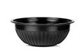 Black plastic bowl isolated on white Royalty Free Stock Photo