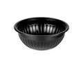 Black plastic bowl isolated on white Royalty Free Stock Photo