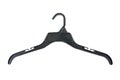Black plastic clothes hanger isolated on white background. Clothes hanger Royalty Free Stock Photo
