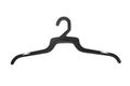 Black plastic clothes hanger isolated on white background.Clothes hanger Royalty Free Stock Photo