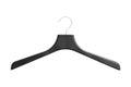 Black plastic clothes hanger isolated on white Royalty Free Stock Photo