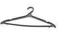 Black plastic Coat hanger isolated on a white background Royalty Free Stock Photo