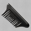 Black plastic comb on checkered background Royalty Free Stock Photo