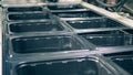 Black plastic containers thermoforming process
