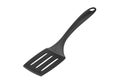 Black plastic cooking spatula isolated on white background. Kitchen utensils Royalty Free Stock Photo