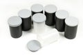 Black plastic film roll Royalty Free Stock Photo