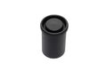 black plastic film roll case on white isolated background Royalty Free Stock Photo