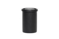 black plastic film roll case on white isolated background Royalty Free Stock Photo