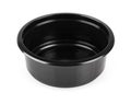 black plastic food bowl isolated on white background Royalty Free Stock Photo