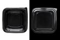 Black plastic food container Royalty Free Stock Photo