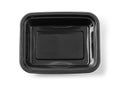 Black Plastic food container on white Royalty Free Stock Photo